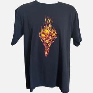 Harley-Davidson L Biker Cancun Mexico Flame Graphic Tee Black Boxy